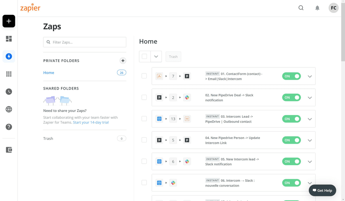 Lean: Need recovery with Zapier